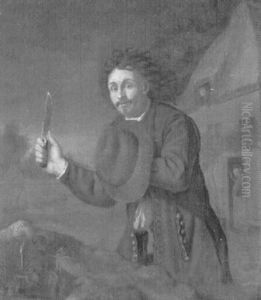 Mann Mit Messer In Der Nacht (allegorie) by Jacob van der Sluis