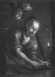 Saint Joseph In His Workshop by Jacob van der Sluis