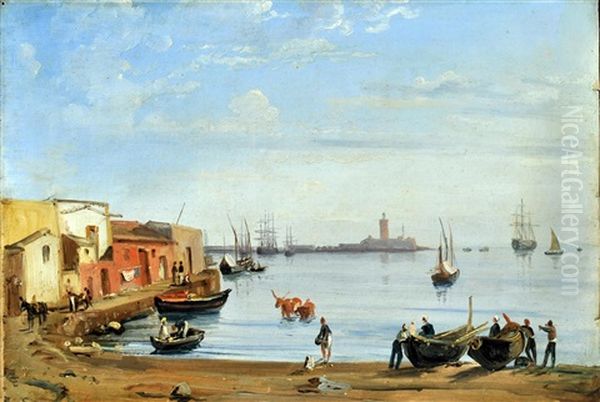 Marina Di Napoli Con Lanterna Del Molo - view 1