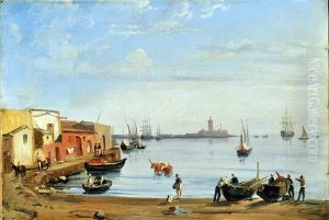 Marina Di Napoli Con Lanterna Del Molo