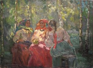 Paysannes Russes, La Conversation by Pavel Dmitrievic Smarov