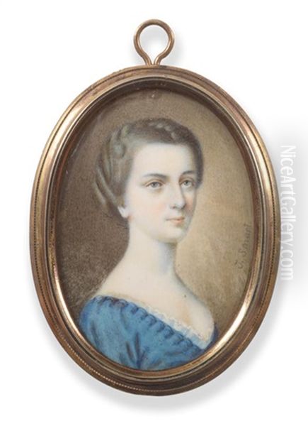 Portrait Miniature Of A Young Lady - view 1