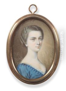 Portrait Miniature Of A Young Lady