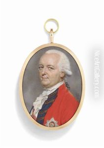 Major-general Sir Archibald Campbell (1739-1791), In Scarlet Uniform With Gold Embroidered Blue Facings, Wearing The Red Sash And Breast-star Of The Order Of The Bath by John Smart IV