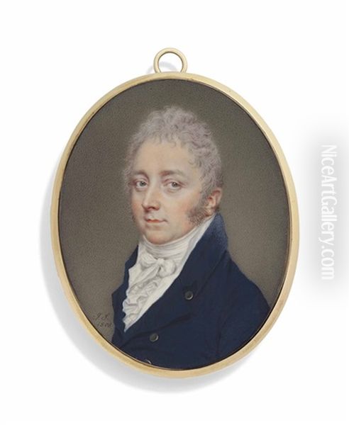 Richard Edgcumbe, 2nd Earl Of Mount Edgcumbe (1764-1839), In Blue Coat With Brass Buttons, White Cravat - view 1