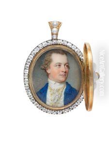 Portrait Miniature Of Constantine Phipps (1746-1797) by John Ii Smart