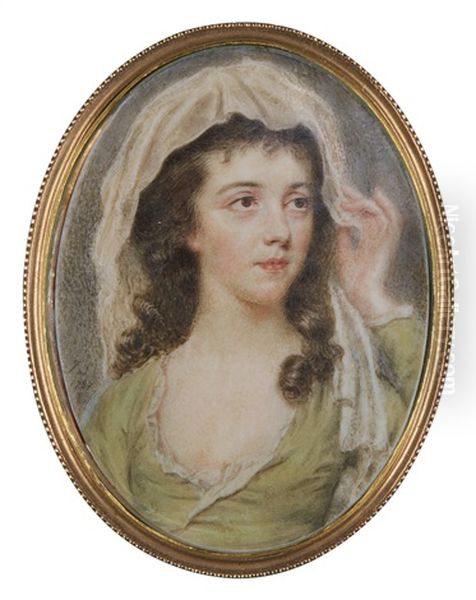 Portrait Of A Lady In A Green Dress - view 1