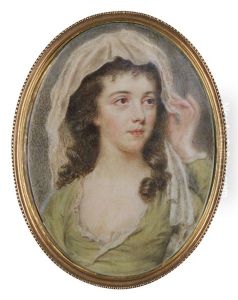 Portrait Of A Lady In A Green Dress by John Ii Smart