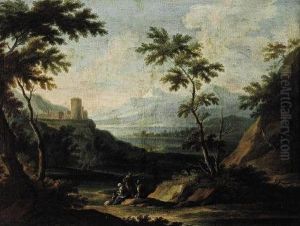 Paesaggio Campestre Con Viandanti by Carlo Filippo Brambilla