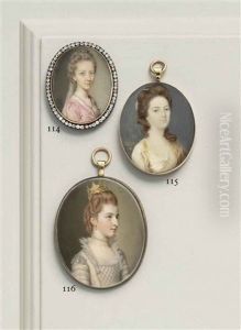 A Young Lady, Traditionally Called Emily, Countess Of Bellamont, Nee Fitzgerald (1752-1818), In White Dress With Pearl-encrusted Bodice...