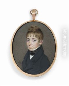 A Boy, In Black Coat, Waistcoat And Stock, White Shirt by John Smart the Younger