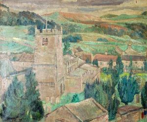 St. Andrew's Church, Grinton, Swaledale, Yorkshire by Edgar Rowley Smart