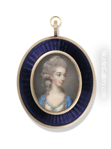 A Lady In Ermine-trim Dress - view 1