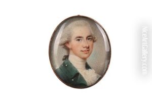 Portrait Miniature Of A Gentleman In A Green Coat And Jabot