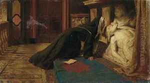 Suora In Preghiera by Ferdinando Brambilla