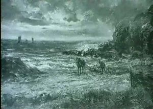 Stone Gathering On The Coast Near Porthlethen by John Smellie