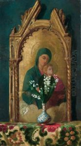 Sacra Immagine Della Madonna Col Bambino by Ferdinando Brambilla