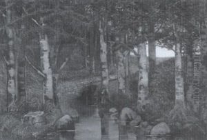 Waldstuck Mit Bachlauf by Frederic De Smet