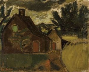 Farmstead And Corn Field by Gustave De Smet