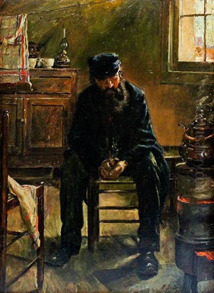 Man Sitting At The Stove - view 1
