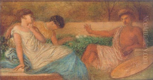 Classical Figures In A Garden - view 1