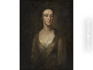 Pair Of Portraits Of Peter And Elizabeth Pelham Harrison by Nathaniel Smibert