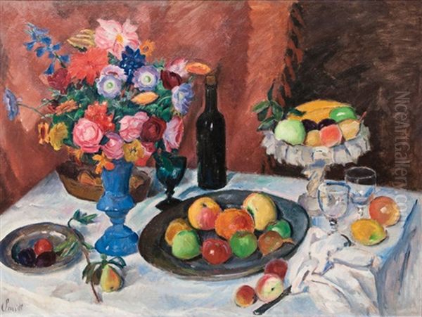 Table Still Life With Fruits And Flowers - view 1