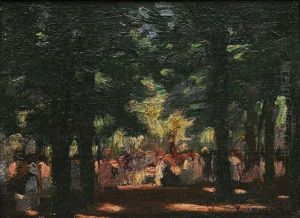 Acacia Alley In The Bois De Boulogne by Emil Leonhard Smidt