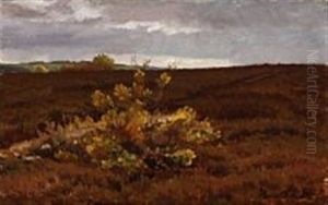 Grey Clouds Hover Above The Danish Moor by Hans Ludvig Smidth