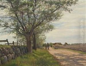 Summerday With People On A Country Road Summerday With People On A Country Road