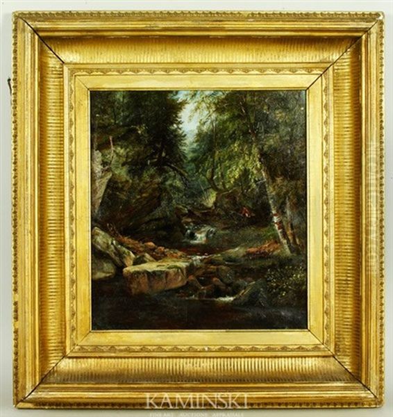 Fishing In A Mountain Stream - view 1