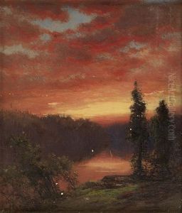 Sunset Over A Lake
