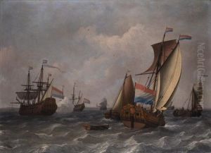 Seestuck Mit Kriegsschiffen