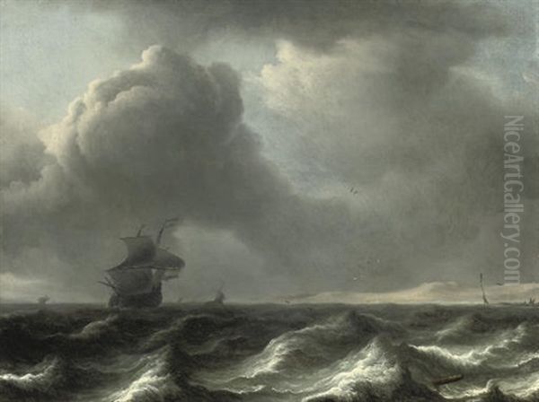 A Wijdschip In Choppy Waters, Other Vessels Beyond - view 1