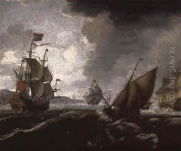 Vaisseaux Par Mer Agitee - view 1