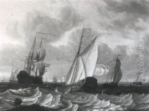 Auf Bewegter See Zwei Karavellen Auf Bewegter See Zwei Karavellen