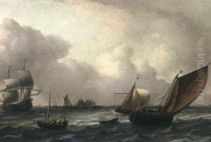 Schiffe Auf Bewegter See by Aernout Smit