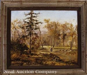 Landscape With Woman Carrying Straw