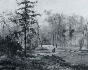 Landscape With Woman Carrying Straw by Marshall Joseph Smith Jr.