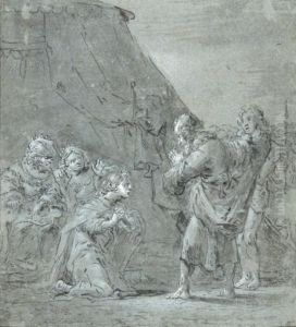 Scene De L'histoire Ancienne by Leonaert Bramer