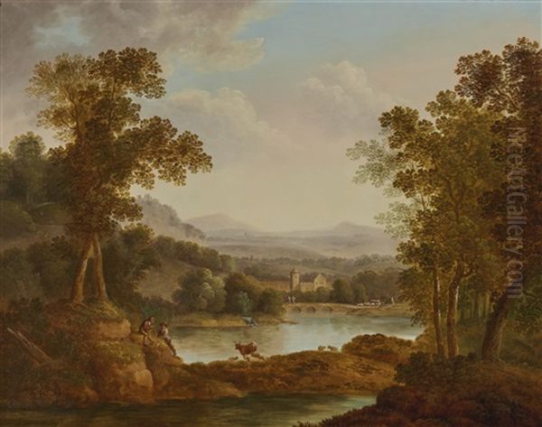 Extensive Landscape With Figures And Animals - view 1
