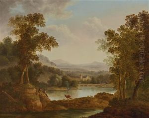 Extensive Landscape With Figures And Animals