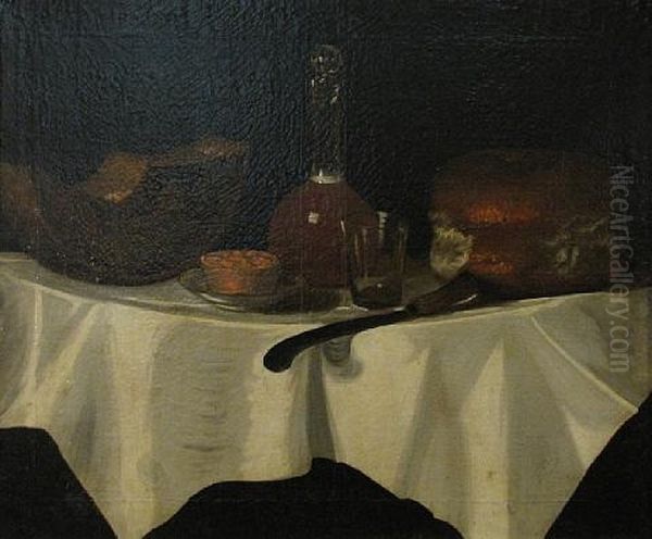 A Still Life With Bread And Cheese - view 1
