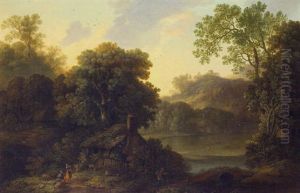 Figures In A Rustic Landscape by George Smith of Chichester
