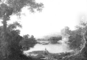 Landscape With Figures On A Lake Landscape With Figures On A Lake