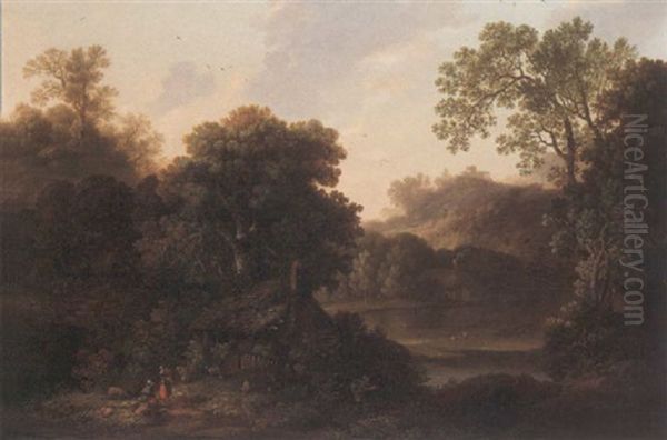 Rustic Figures In A Landscape - view 1
