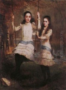 Two Edwardian Sisters by Stephen Catterson Smith the Younger