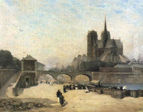 Le Chevet De Notre-dame Et Les Quais - view 1