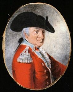 An Elderly Officer Called John Bowyer With Tricorn Hat, His Hair Powdered And In A Pigtail by Anker Smith