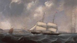 The Brig "granite" Off A Coastline